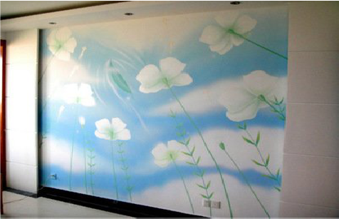 武穴画墙绘怎么画好白云的蓬松感？