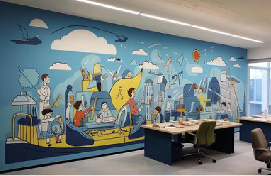 武穴办公室墙绘的特点。