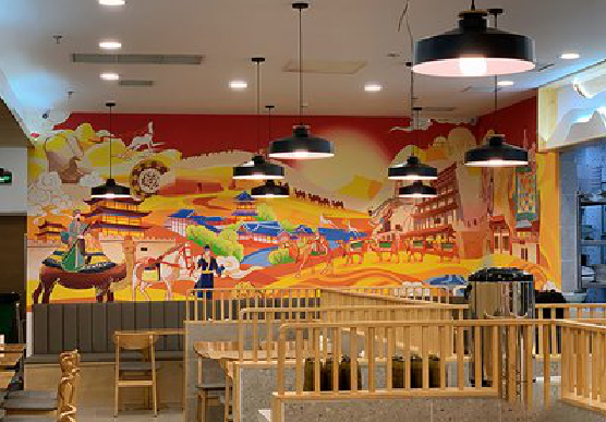 武穴商业空间彩绘介绍。