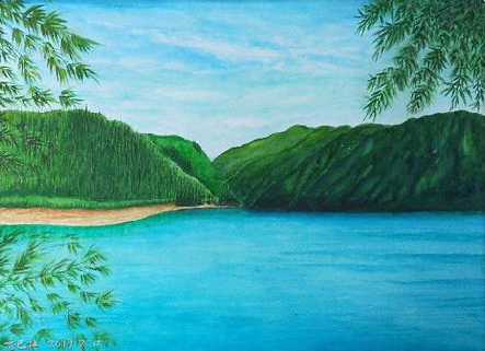 武穴在墙绘中,如何绘画绿水青山?